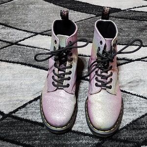DOC MARTENS 1460 PASCAL OMBRE GLITTER LACE-UP BOOT